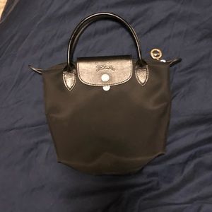 Longchamp Le Pliage black top handle bag small